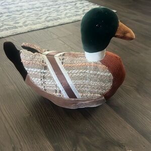 Vintage duck doorstop quilted